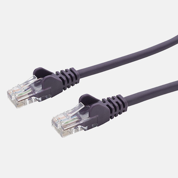 RJ45 CAT6 UTP Stranded Flush Moulded LS0H Network Cable 24AWG - Purple